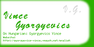 vince gyorgyevics business card